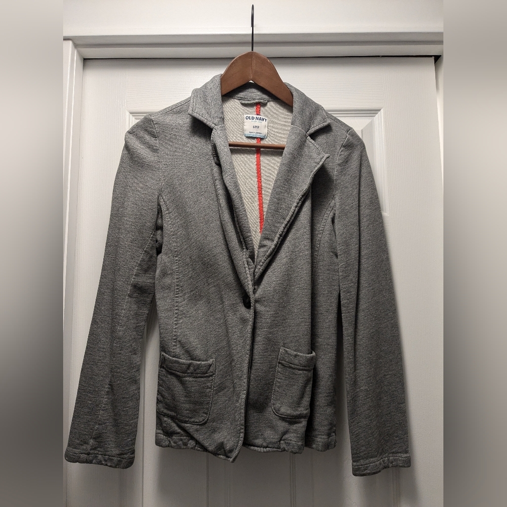 Heather gray Old Navy Sweatshirt Blazer